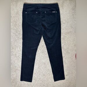 MICHAEL Michael Kors Women's Black Corduroy Mid-Rise Straight Leg Pants Size 8